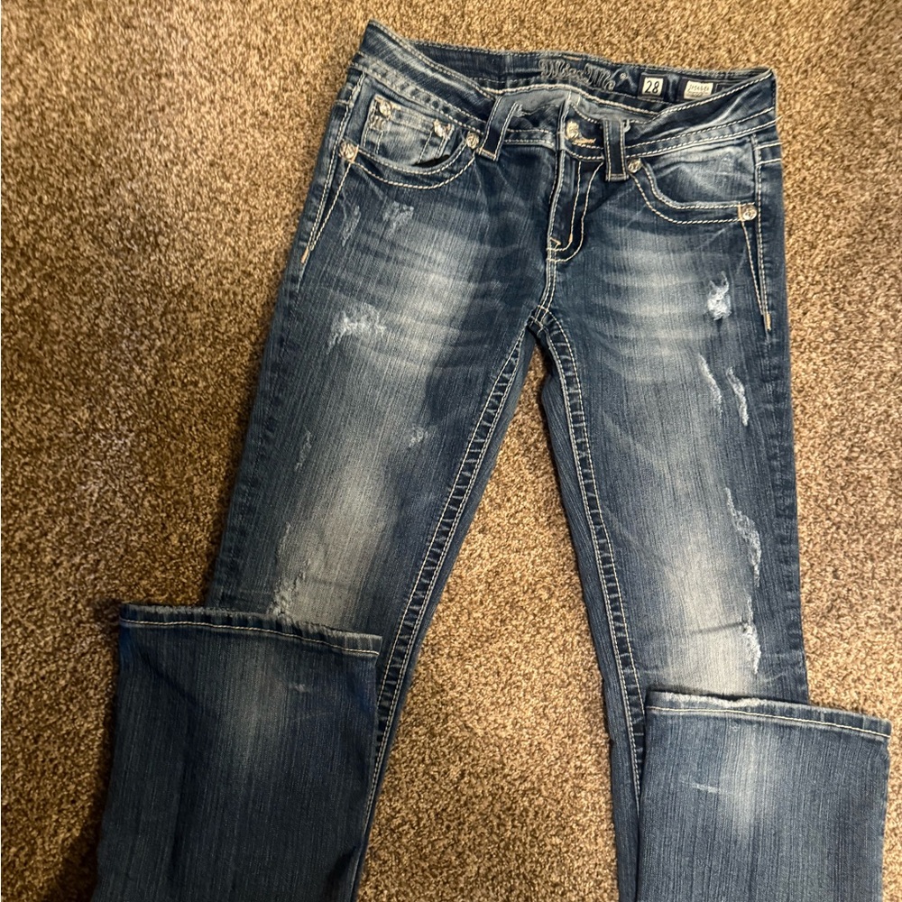 Stylish Blue Distressed Women Jeans